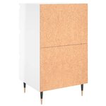 vidaXL Table de chevet blanc brillant 40x35x69 cm bois d’ingénierie