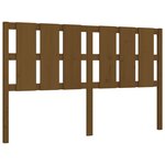 vidaXL Cadre de lit avec tête de lit marron miel 160x200cm bois massif