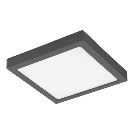 Eglo applique/plafonnier led d'extérieur agrolis-c 22 w carré noir