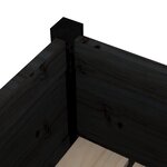 vidaXL Jardinière d'extérieur Noir 31x31x70 cm Bois de pin massif
