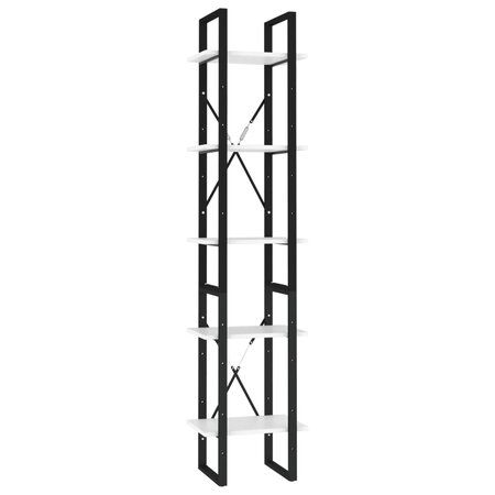 vidaXL Bibliothèque à 5 niveaux Blanc 40x30x175 cm Bois ingénierie
