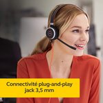 Jabra evolve 40 uc stereo headset - casque audio unified communications pour voip softphone avec annulation passive du bruit - c