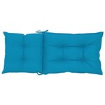 vidaXL Coussins de chaise de jardin à dossier haut lot de 4 bleu tissu