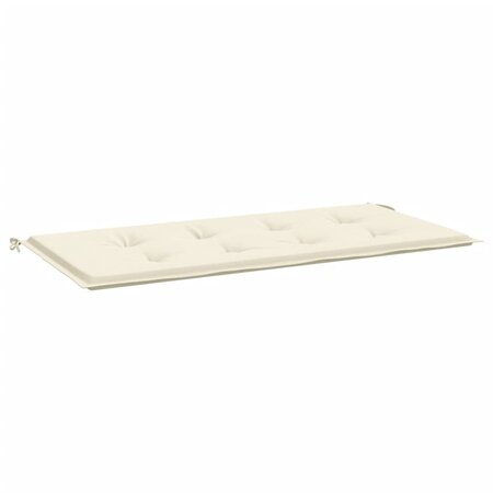 vidaXL Coussin de banc de jardin crème 120x50x3 cm tissu oxford