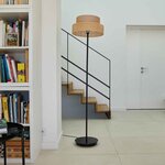 Pied de lampadaire int roberto black noir métal h145cm