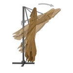 vidaXL Parasol en porte-à-faux avec mât en aluminium 400x300 cm Taupe