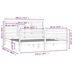 vidaXL Cadre de lit Bois massif 180x200 cm Super King