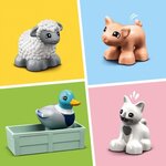 Lego 10949 duplo town les animaux de la ferme jouet avec figurines du canard  cochon et chat pour enfant de 2 ans et +