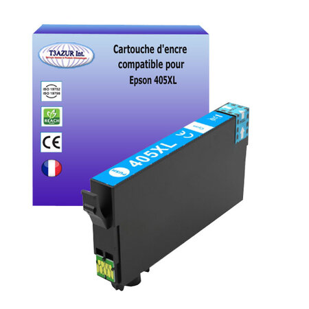 Cartouche compatible avec epson 405xl cyan pour epson workforce pro wf-7310dtw  wf-7830dtwf