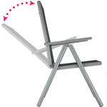 Tectake salon de jardin aluminium 4 places - gris/argent
