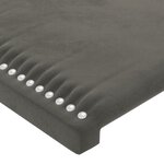 vidaXL Cadre de lit avec tête de lit Gris foncé 140x200 cm Velours