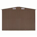 vidaXL Abri de jardin Marron 257x990x181 cm Acier galvanisé