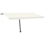 vidaXL Auvent automatique avec capteur de vent et LED 400x300 cm Crème