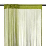 vidaXL Rideau en fils 2 Pièces 100 x 250 cm Vert