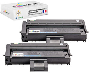 2 toners compatibles avec ricoh sp200 407254 noir