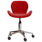 vidaXL Chaises pivotantes salle à manger 2 Pièces Rouge bordeaux Velours
