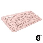 Clavier ordinateur - bluetooth - logitech - k380 multi-device - rose