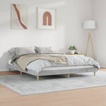 vidaXL Cadre de lit gris béton 180x200 cm bois d'ingénierie
