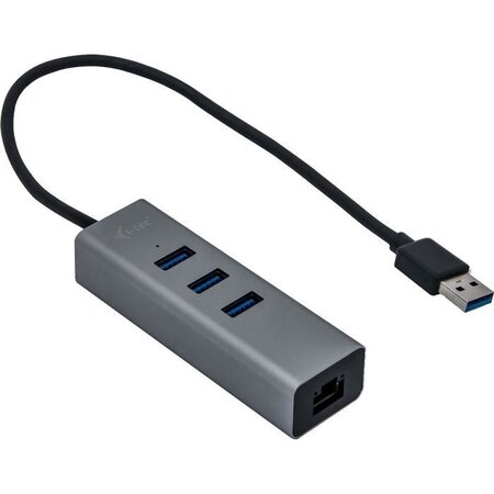 I-tec hub combo usb/ethernet - usb 3.0 - externe - gris - 3 total usb port(s) - 3 usb 3.0 port(s)1 port(s) réseau (rj-45) - pc  mac
