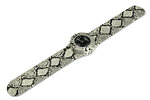 Montre classic bracelet python et cadran noir