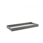 LONDON Anthracite Lit + Chevet 2 tiroirs + Armoire 3 portes + Lit gigogne