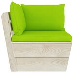 vidaXL Salon de jardin palette 9 Pièces avec coussins Épicéa imprégné