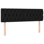 vidaXL Lit à sommier tapissier avec matelas Noir 140x190 cm Tissu