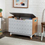 KidKraft Coffre à jouets pour enfants Mid-Century Modern Gris