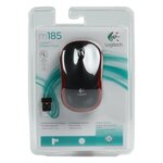 Logitech souris sans fil optique - m185 rouge