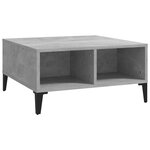 vidaXL Table basse Gris béton 60x60x30 cm Aggloméré