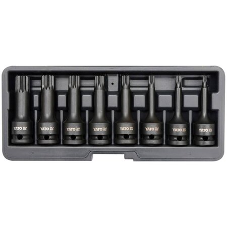 YATO Kit de douilles à impact 8 Pièces Noir YT-1069