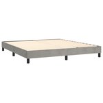 vidaXL Lit à sommier tapissier et matelas Gris clair 160x200cm Velours