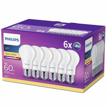 Philips ampoule led 6 pcs 8 w 806 lumens 929001234391
