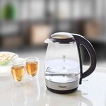 Bestron bouilloire numérique awk780g bleu 2200 w 1 7 l verre