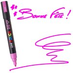 Marqueur Posca Rose fluo PC5M Pointe conique moyenne