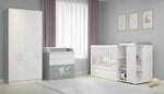 Commode à langer VOLGA TEDDY BLANC-GRIS