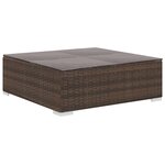 vidaXL Salon de jardin 12 Pièces avec coussins Résine tressée Marron