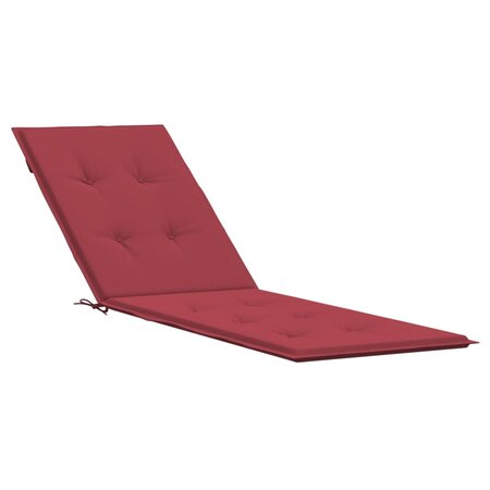 vidaXL Coussin de chaise de terrasse rouge bordeaux (75+105)x50x3 cm