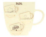 Sous-tasses avec présentoir Papa 24 pièces