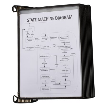 Protège-documents mural pro magnétique 10 pochettes pour format a4 tarifold