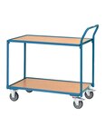 (CHARIOT PLATEAUX BOIS) Chariot en bois 300 KG 3 plateaux poignée horizontale 850 x 500 x 820mm