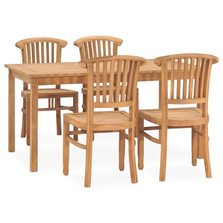 vidaXL Ensemble de salle à manger de jardin 5 Pièces Bois de teck solide