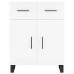 vidaXL Buffet haut Blanc 69 5x34x180 cm Bois d'ingénierie