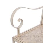 vidaXL Banc de jardin 115 cm Acier Blanc vintage