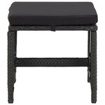 vidaXL Salon de jardin 9 Pièces avec coussins Résine tressée Noir