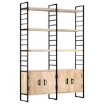vidaXL Bibliothèque à 4 niveaux 124x30x180 cm Bois de manguier massif