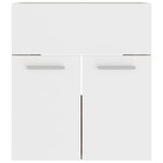 vidaXL Armoire d'évier et lavabo intégré Blanc/chêne sonoma Aggloméré