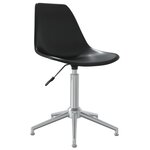 vidaXL Chaise pivotante de salle à manger Noir PP