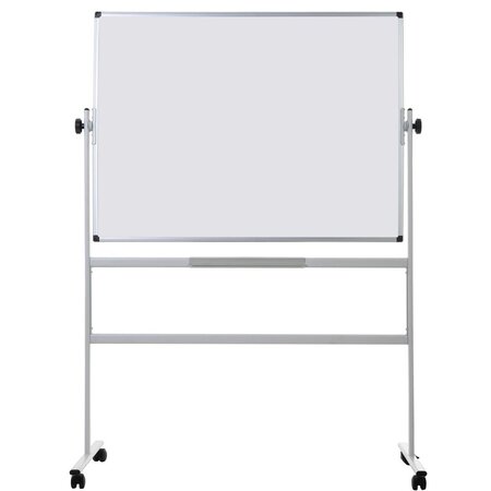 Tableau blanc Revolver, double-face, surface magnétique en émail, cadre en aluminium, 1 200 x 900 mm