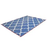Bo-Camp Tapis d'extérieur Chill mat Casablanca 2 7x2 m Bleu